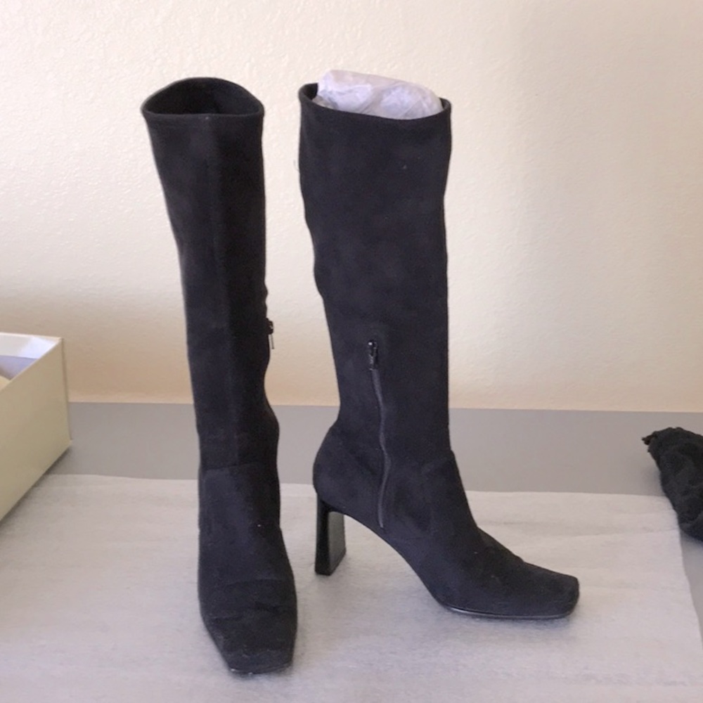 Soft fabric boots.